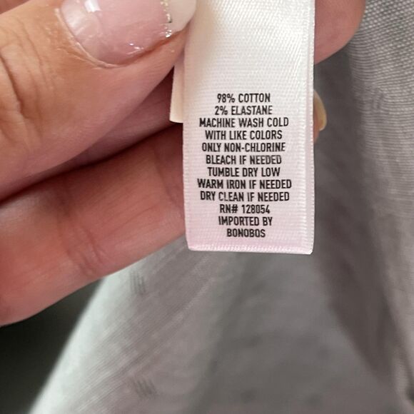 Bonobos Shirt Mens Large Sage Green Slim Fit Button Down Long Sleeve Stretch - Picture 5 of 8